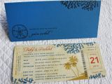 Dollar Tree Bridal Shower Invitations Coral Palm Trees & Sand Dollar Antique Boarding Pass