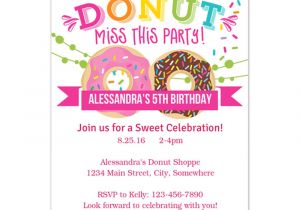 Donut Party Invitation Template Free 18 Birthday Invitations for Kids Free Sample Templates