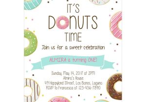Donut Party Invitation Template Free Donut Party Birthday Invitation Diy Printable Template