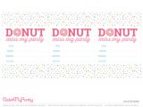 Donut Party Invitation Template Free Free Donut Party Printables Catch My Party