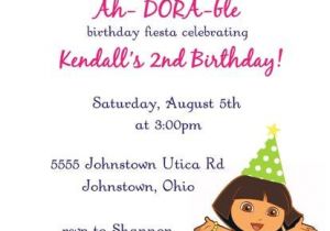 Dora Customized Birthday Invitations Dora Birthday Invitation
