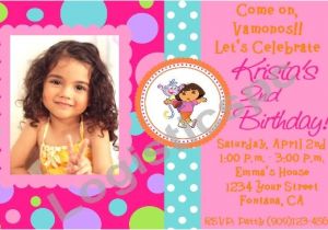 Dora Customized Birthday Invitations Free Dora the Explorer Birthday Invitations Template