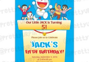 Doraemon Birthday Invitation Template 5 Years Old Birthday Invitations Free Invitation