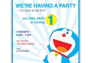 Doraemon Birthday Invitation Template Items Similar to Doraemon Personalized Happy Birthday Flat
