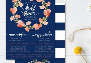 Double Bridal Shower Invitations Joint Bridal Shower Invitation Double Bridal Shower