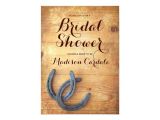 Double Bridal Shower Invitations Rustic Double Horseshoes Bridal Shower Invitations