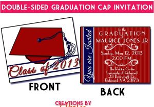 Double Sided Graduation Invitations 2013 Graduation Invitation Announcement Party Designs On