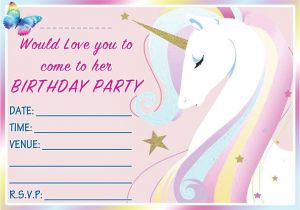 Download Birthday Invitation Template Girl Free Birthday Party Invitations for Girl Free Printable