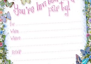 Download Birthday Invitation Template Girl Free Printable Girls Birthday Invitations Free Printable