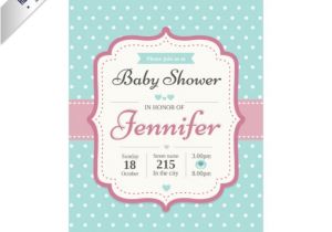 Download Free Baby Shower Invitations Fancy Baby Shower Invitation Vector