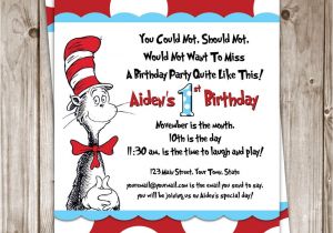 Dr Seuss 1st Birthday Party Invitations Dr Seuss Birthday Invitation $25 00 Via Etsy