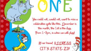 Dr Seuss 1st Birthday Party Invitations Dr Seuss First Birthday Party Invitation by Sdgraphicdesign