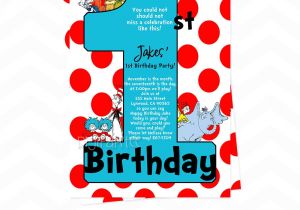 Dr Seuss 1st Birthday Party Invitations Dr Seuss Invitations for 1st Birthday Ly by Dpdesigns2012