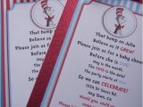 Dr Seuss Baby Shower Invitations Etsy Dr Suess Cat In the Hat Handmade Birthday Party or Baby