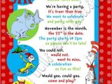 Dr Seuss First Birthday Invitations Custom Personalized Dr Seuss Inspired 1st 2nd or 3rd