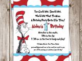 Dr Seuss First Birthday Invitations Dr Seuss Birthday Invitation $25 00 Via Etsy
