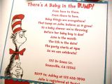 Dr Seuss themed Baby Shower Invitations Dr Seuss Cat In the Hat Inspired Baby Shower or Birthday