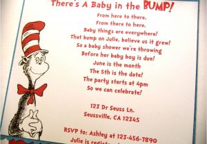 Dr Seuss themed Baby Shower Invitations Dr Seuss Cat In the Hat Inspired Baby Shower or Birthday