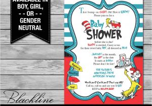 Dr Seuss themed Baby Shower Invitations Printed Dr Seuss Baby Shower Invitations
