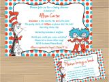 Dr Suess Baby Shower Invitation Custom Made Dr Suess Baby Shower Invitation and Free Insert