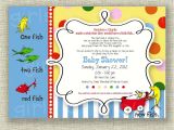 Dr Suess Baby Shower Invitation Dr Seuss Baby Shower Invitation E Fish Two Fish Boy or Girl