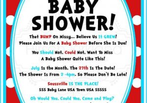 Dr Suess Baby Shower Invitation so Cute Dr Seuss Baby Shower Invitation by