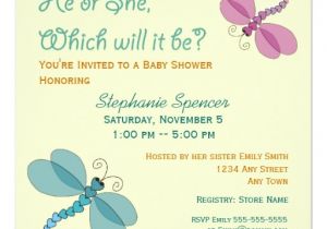 Dragonfly Baby Shower Invitations Dragonflies Baby Shower Invitation