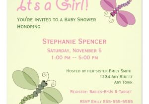 Dragonfly Baby Shower Invitations Dragonflies Baby Shower Invitation