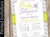 Dragonfly Baby Shower Invitations Printed Dragonfly Baby Shower Invitation Green and Purple