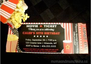 Drive In Movie Party Invitations Drive In Movie Birthday Party Moms Munchkins