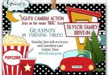 Drive In Movie Party Invitations Drive In Movie Invitation Outdoor Movie Party Invitation