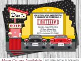 Drive In Movie Party Invitations Drive In Movie Party Invitation Drive In Birthday