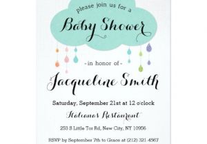 Drop In Baby Shower Invitations Rain Drop Glitter Baby Shower Invitation