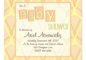 Drop In Baby Shower Invitations Retro Drop Baby Shower Invitations orange