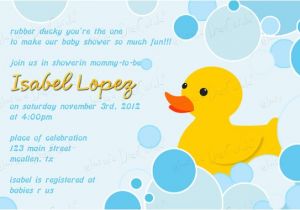 Duck Baby Shower Invitation Templates Duck Baby Shower Invitation