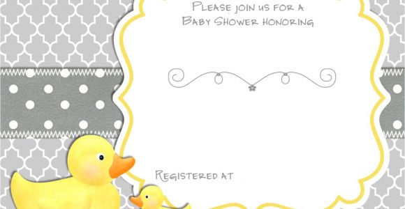 Duck Baby Shower Invitation Templates Free Printable Rubber Duck Baby Shower Invitation