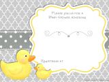 Duck Baby Shower Invitations Boy Free Printable Rubber Duck Baby Shower Invitation