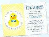 Duck themed Baby Shower Invitations Design Rubber Ducky themed Baby Shower Invitations
