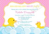Duck themed Baby Shower Invitations Rubber Duck Baby Shower Invitation Rubber Duckie Invitation