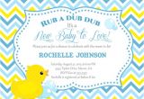 Duck themed Baby Shower Invitations Rubber Duck Baby Shower Invitations