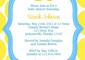 Duck themed Baby Shower Invitations theme Duck Baby Shower Invitations