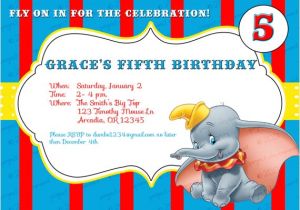 Dumbo Birthday Party Invitations Custom Dumbo Birthday Invitations by Irrelephantdesigns On