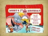 Dumbo Birthday Party Invitations Dumbo Birthday Dumbo the Flying Elephant Birthday Baby