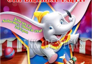 Dumbo Birthday Party Invitations Dumbo Birthday Party Invitations Favor Circus Elephant