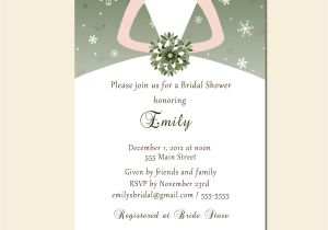 E Invitations Bridal Shower Printable Bridal Shower Winter Wonderland Invitations