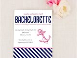 E Invites Bachelorette Party Navy Blue and Pink Nautical Invitations for Bachelorette