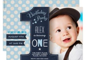 E Invites for First Birthday First Birthday Party Invitation Boy Chalkboard Zazzle Com