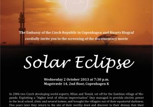 Eclipse Party Invitations Screening Of the Documentary „solar Eclipse“ In Husets