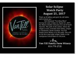 Eclipse Party Invitations Van Till Family Farm Winery Kansas City area Winery