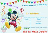 Editable Mickey Mouse Birthday Invitation Template Free Mickey Mouse 1st Birthday Invitations Free